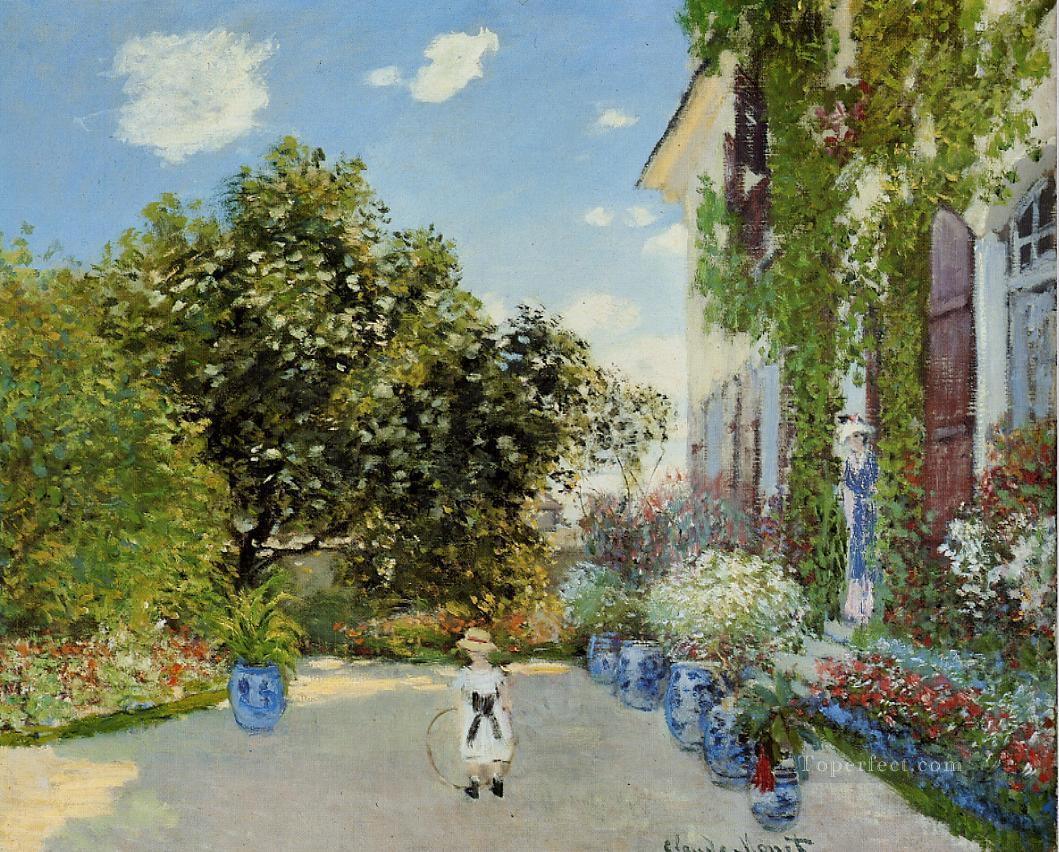 The Artist s House at Argenteuil Claude Monet Oil Paintings